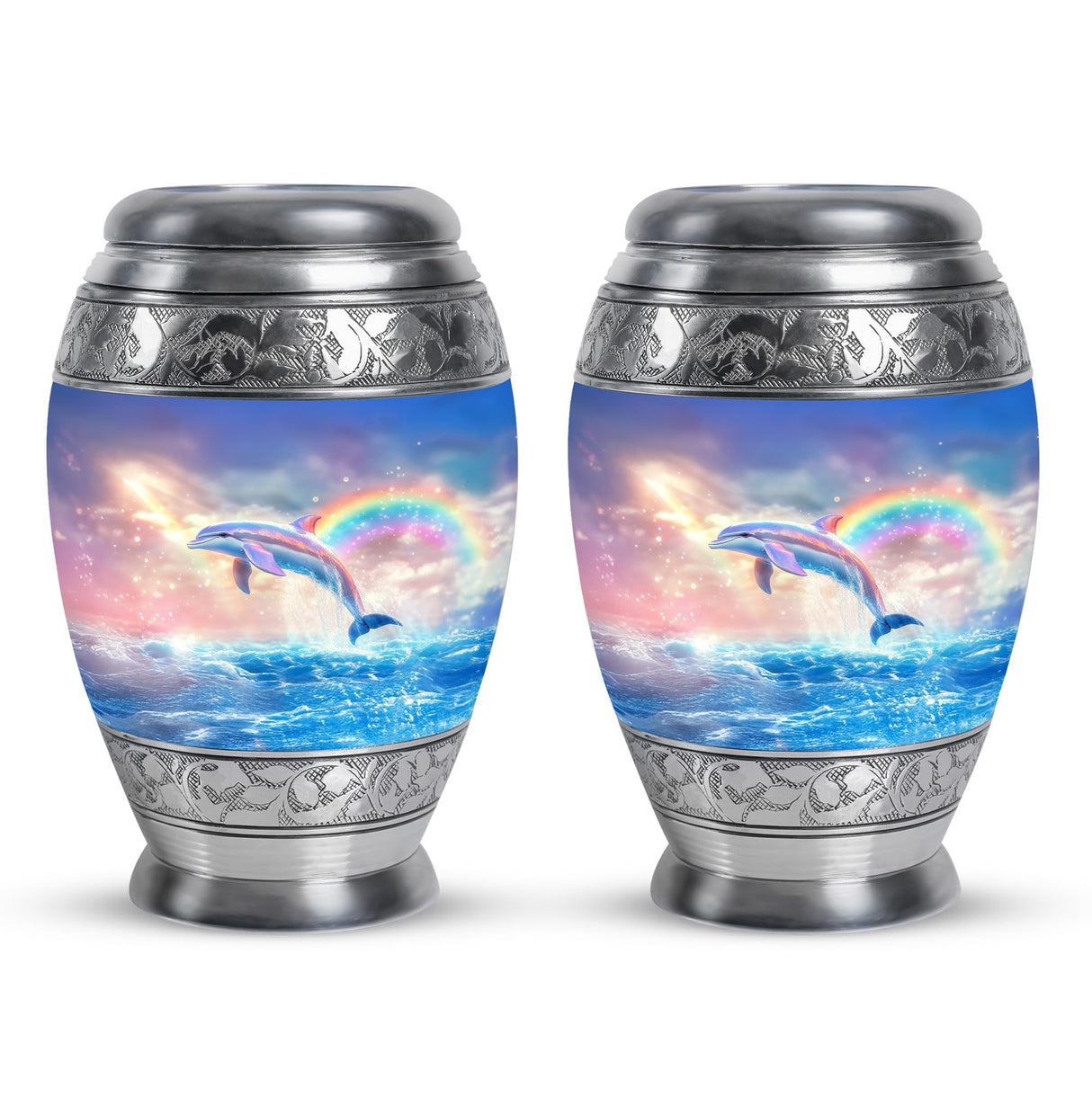 Dolphin Urn for Ashes - Funeral Urns of Human Ashes Adult Female - Cremation Urns for Men & Women - Companion Urn for Mom