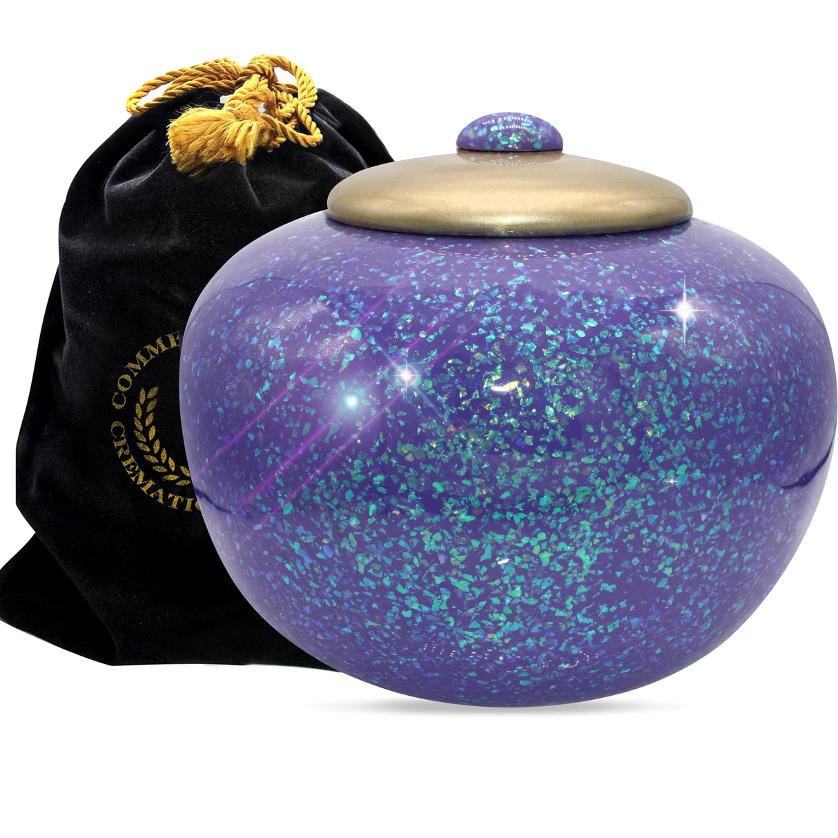 Glass Mosaic Cremation Urn for Ashes for Women - Personalized Cremation Urns for Human Ashes Adult Female Decorative Urns - Beautifully Handcrafted Glass Urn for Women