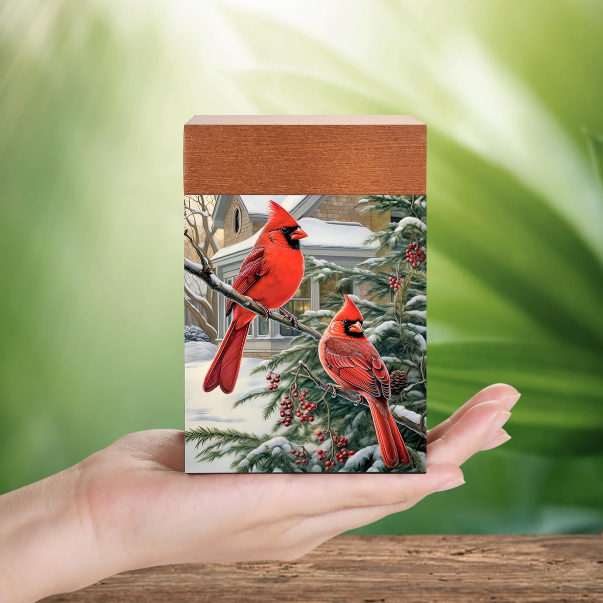 Small Urns for Ashes Keepsake, Wooden Small Cremation Urns for Male or Female Child, Pets Cat Dog, Mini Cremation Urn for Sharing Ashes,Hold 25 Cubic Inches Remains