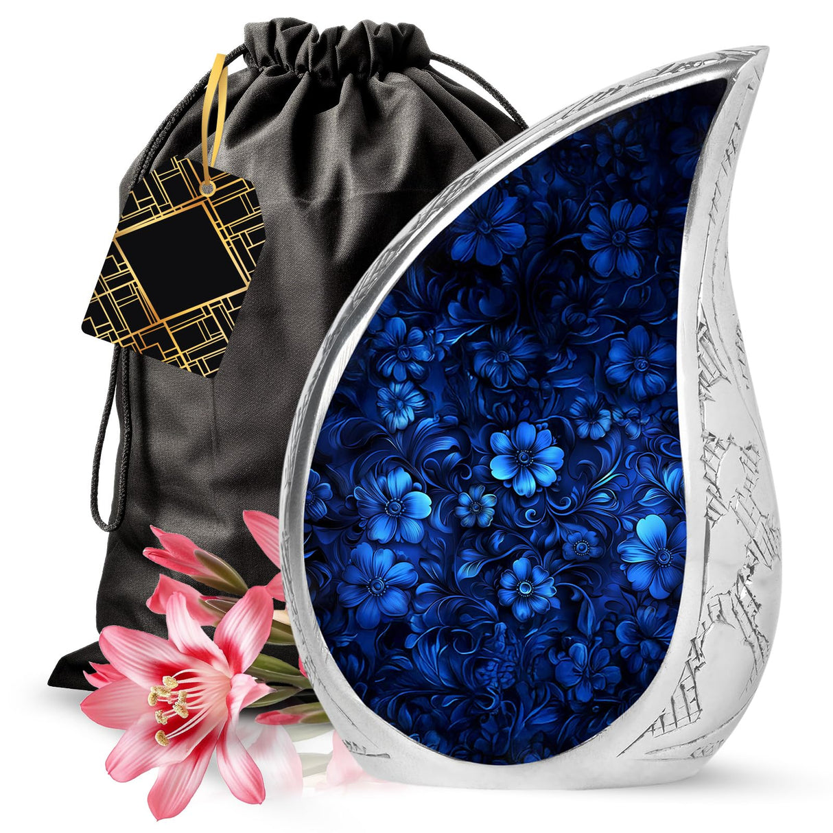 Yatskia Stained Glass Mini Urns for Human Ashes, Small Urn for Ashes Adult Male, (Pack of 1, 3 Inch)