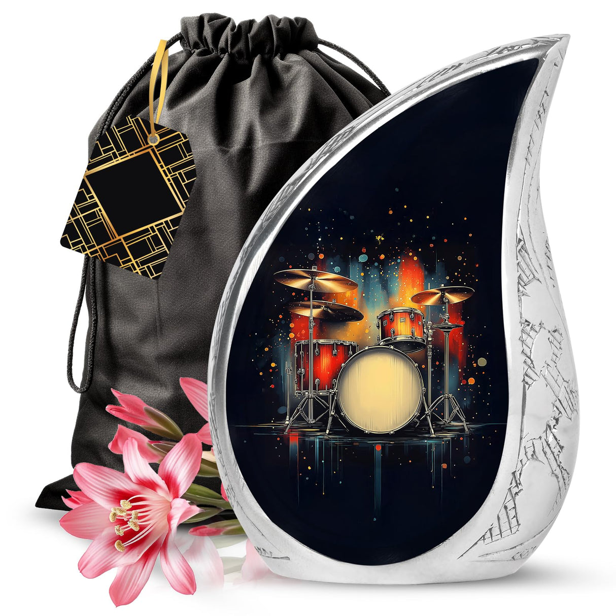 Yatskia Stained Glass Mini Urns for Human Ashes, Small Urn for Ashes Adult Male, (Pack of 1, 3 Inch)