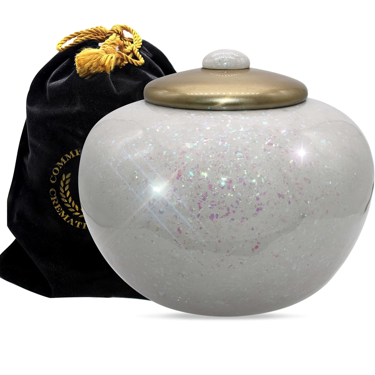 Glass Mosaic Cremation Urn for Ashes for Women - Personalized Cremation Urns for Human Ashes Adult Female Decorative Urns - Beautifully Handcrafted Glass Urn for Women