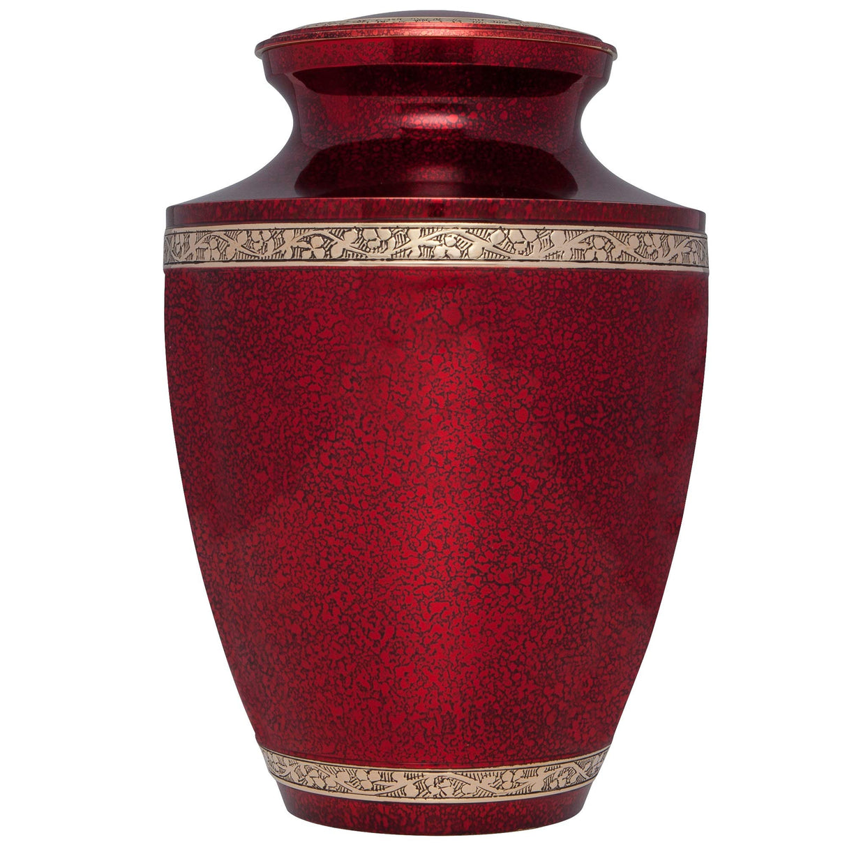 Blue Funeral Cremation Urn for Human Ashes - Hand Made in Brass - Suitable for Cemetery Burial or Niche - Large Size fits Remains of Adults up to 200 lbs - Torino Model