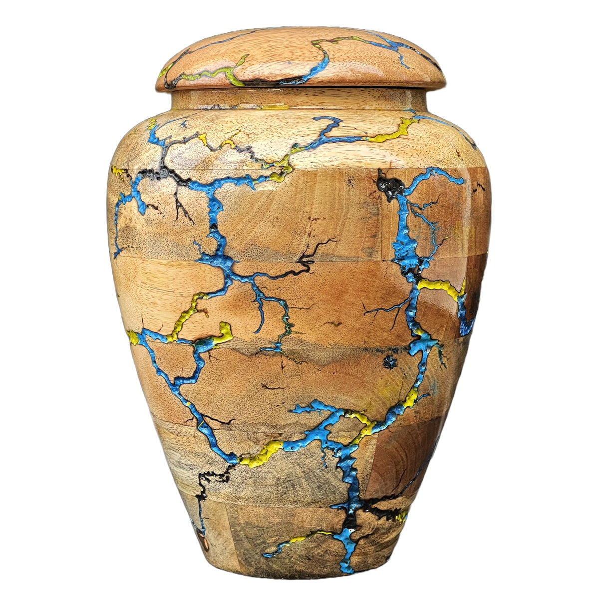 Large Wooden Cremation Urn – Handcrafted Memorial for Human Ashes, Adult Funeral Urn for Men & Women (Rosewood, Large (200Cu/Inches))