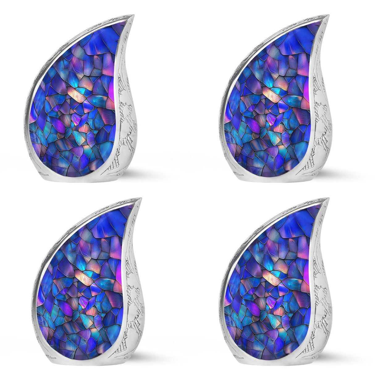 Yatskia Stained Glass Mini Urns for Human Ashes, Small Urn for Ashes Adult Male, (Pack of 1, 3 Inch)