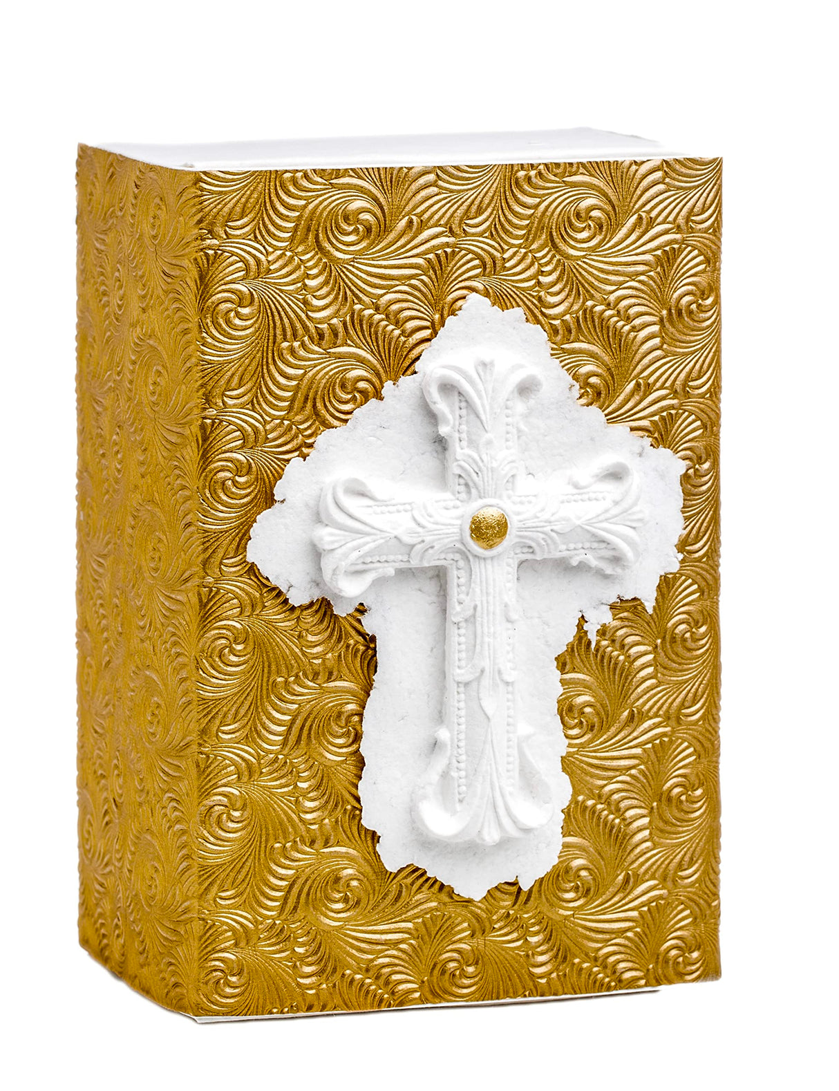 Favorite Place Biodegradable Shell Urn (Large), Eco-Friendly for Cremation or Water Burial (Metallic White K-103)