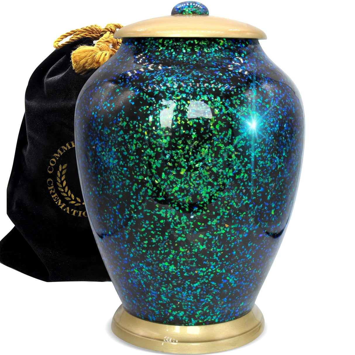 Glass Mosaic Cremation Urn for Ashes for Women - Personalized Cremation Urns for Human Ashes Adult Female Decorative Urns - Beautifully Handcrafted Glass Urn for Women