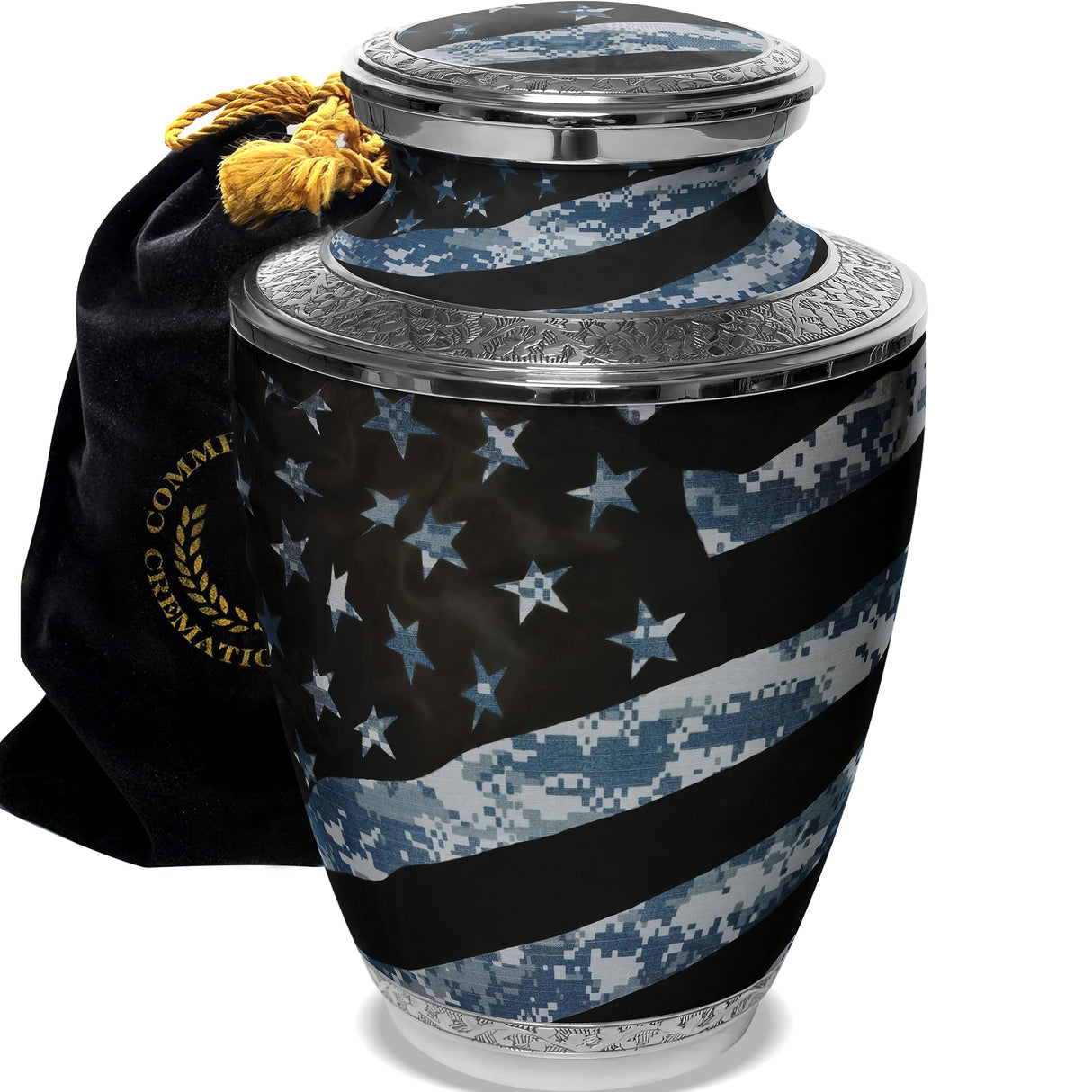 Army Cremation Urn for Ashes Adult Male - Beautifully Handcrafted Decorative Urns & Personalized Military Urns for Human Ashes Adult Man OCP
