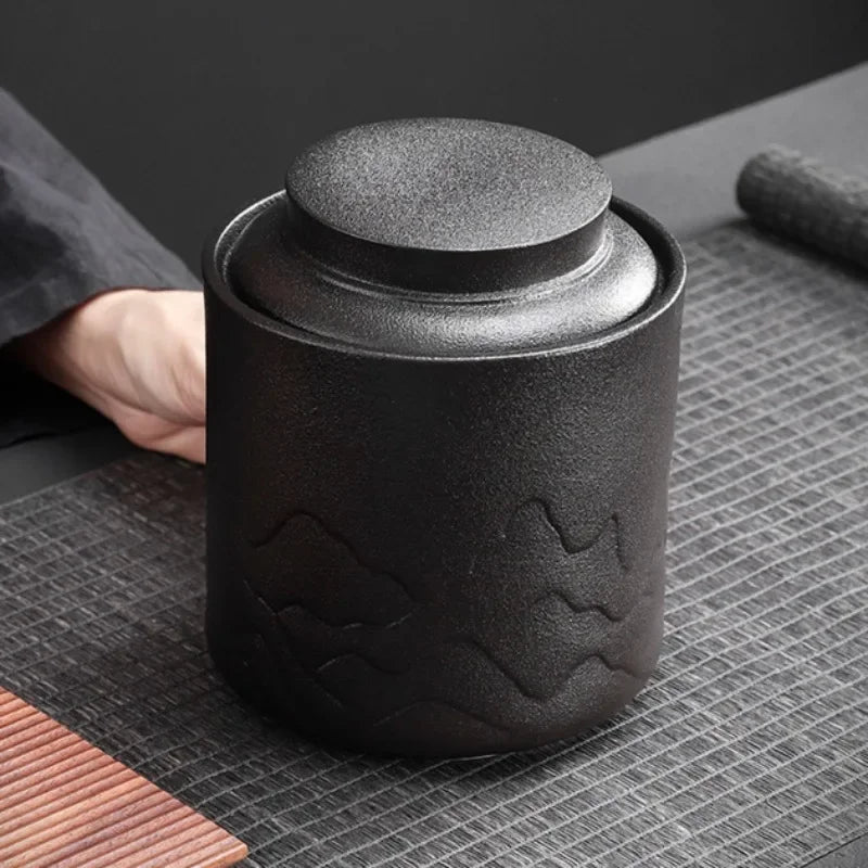 Black Ceramic Human Ashes Keepsake Urns