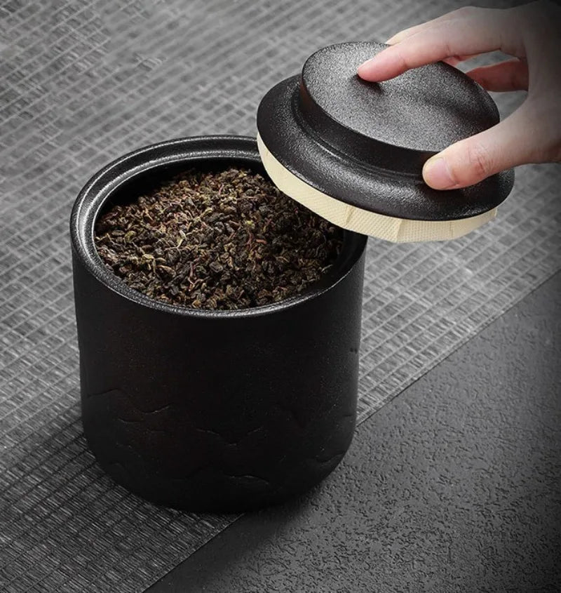 Black Ceramic Human Ashes Keepsake Urns