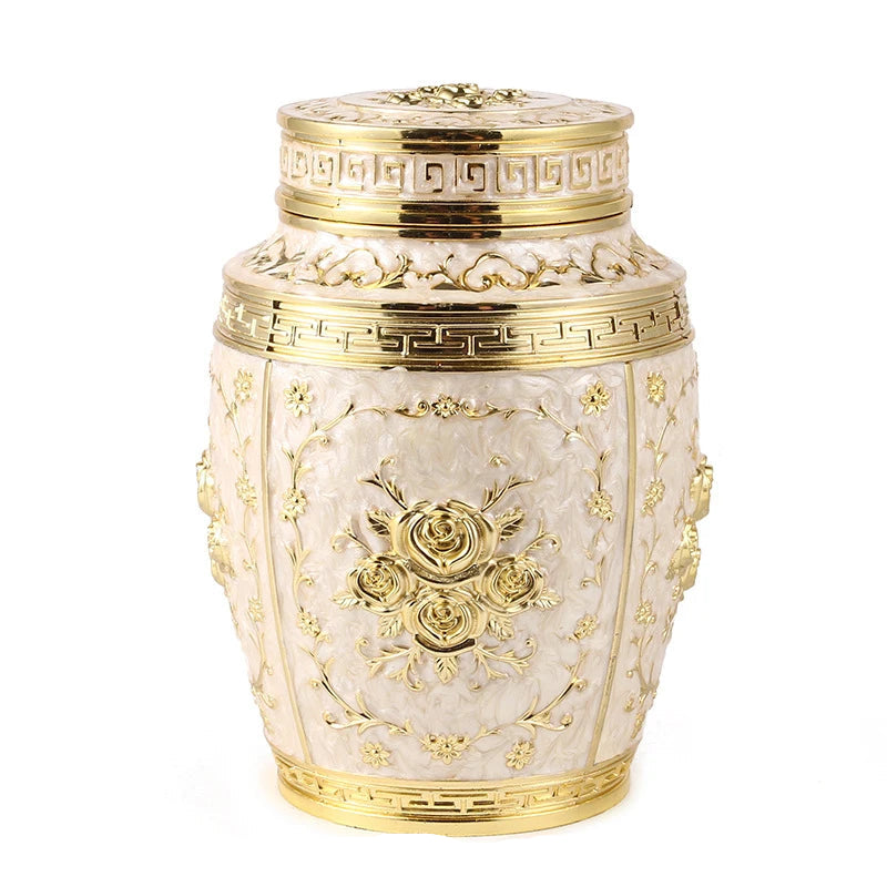 Gold Elephant Rose Memorial Urns