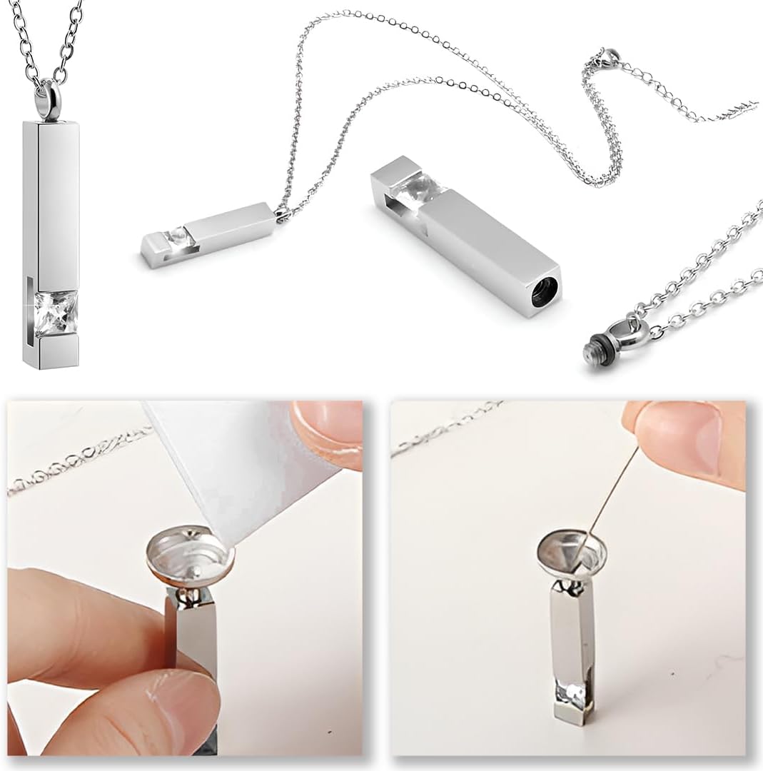 Set of 6 American Flag Decorative Cremation Urns for Ashes Adult Male & Female Includes 1 Large Urn with 4 Small Keepsakes & 1 NecklaceUrn for Human Ashes