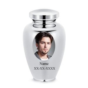 Imrsanl Cremation Urn for Human Ashes Burial Memorial Large Urns for Adult Male Female, Stainless Steel Engraved Butterfly Funeral Decorative Urns Keepsake for Women Men, 220 lbs (Silver-Tree of Life)