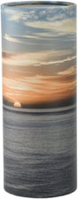 Ocean Sunset Scattering Tube, Biodegradable Cremation Urn for Ashes, Adult Sized Cremation Urn, 12.5 Inches High