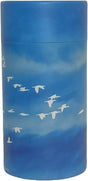 Scattering Tube, Biodegradable Cremation Urn for Ashes, Humans & Pets Sized Cremation Urn, 8'' x 4'' (Medium) (2), Blue (ST002)