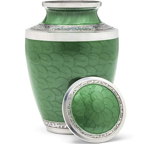 Eternal Harmony Large Urn for Ashes, Adult Male & Female Cremation Urn for Human Ashes with Elegant Finishes, Secure Seal & Velvet Bag, Funeral Vase for Men & Women Up to 200 lbs