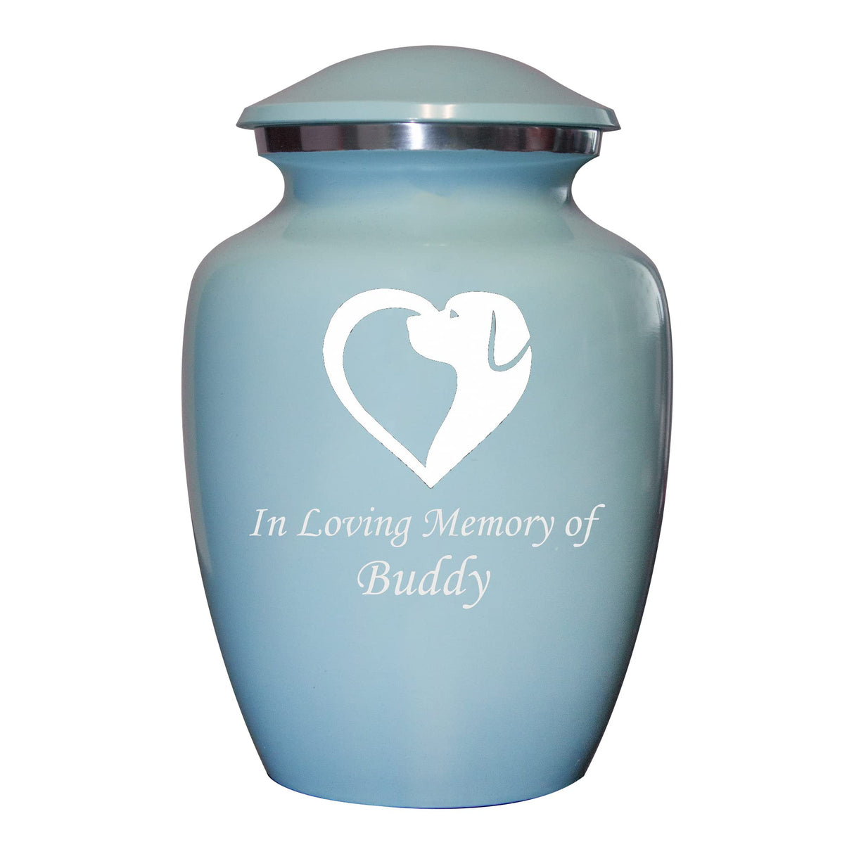 Blue Footprint Angel Wings Cremation Urn for Infants, Babies, Baby Boy, Urn, Ash Urns with Personalized Engraving (Footprint, Small)
