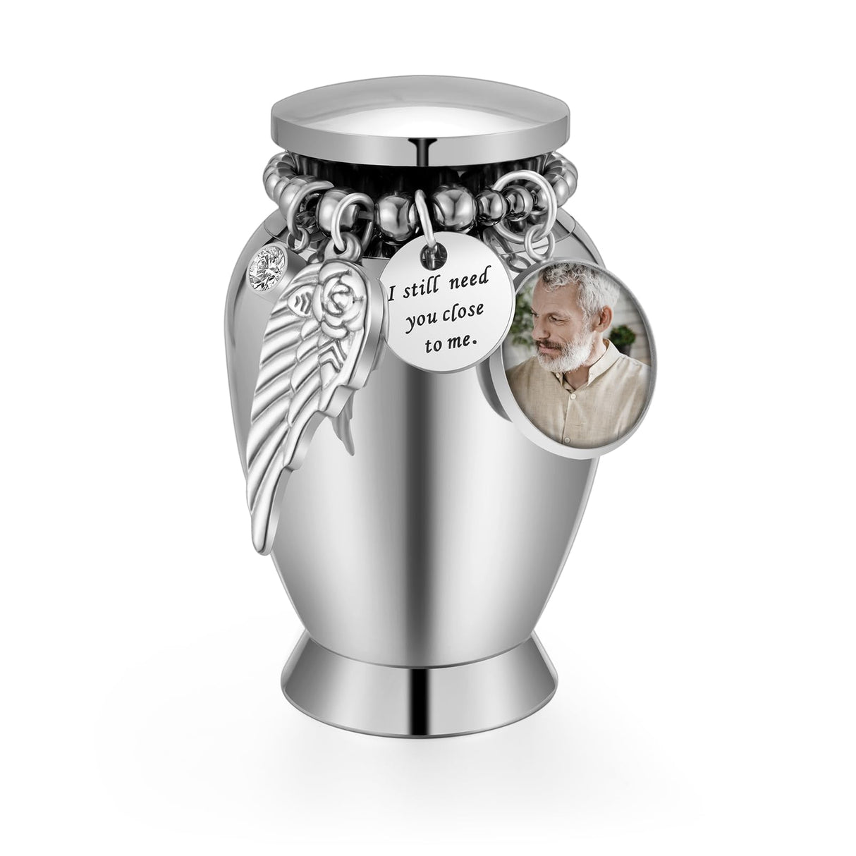 Small Urns for Human Ashes Keepsake Mini Cremation Urns for Loss of Loved One Stainless Steel Keepsake Urn for Ashes Compact Memorial Container
