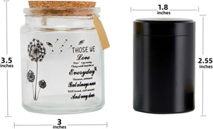 Small Urn Ashes Keepsake - Dandelion 3.5 inches glass Sharing Decorative Urn, Capacity 3 Cubic inches Funeral Memorial urn for Human, Pets - Qnty 1