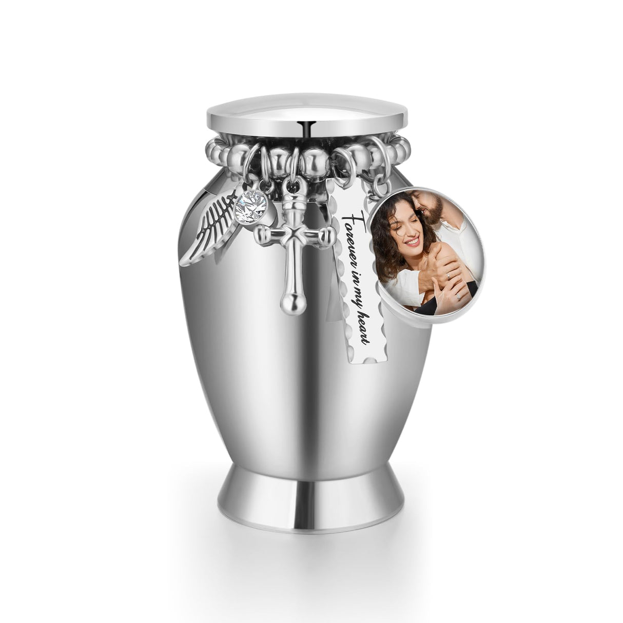 Small Urns for Human Ashes Keepsake Mini Cremation Urns for Loss of Loved One Stainless Steel Keepsake Urn for Ashes Compact Memorial Container