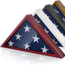 Glass Front Flag Display Case for Burial Flag - Wall Mounted 9.5 X 5 Feet Flag Box for American Veteran Flag and Folded Flag Display - Ideal for Honoring Military Service (Mahogany)