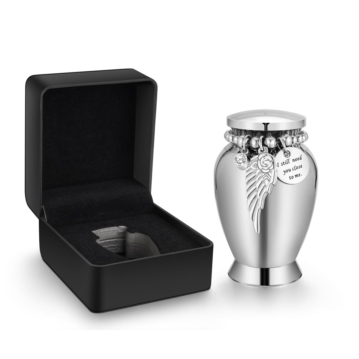 Small Urns for Human Ashes Keepsake Mini Cremation Urns for Loss of Loved One Stainless Steel Keepsake Urn for Ashes Compact Memorial Container