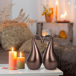 Double Urns for Human Ashes Adult Male Female,Companion Urns for Husband and Wife Together,Shape of Swan and Heart Urn for Human Ashes Adult Women Man (420 Cu/in Total)