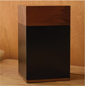 AspenStudio Black Walnut Wooden Cremation Urn for Human Ashes Handcrafted TSA Approved Urn by Aspen Studio