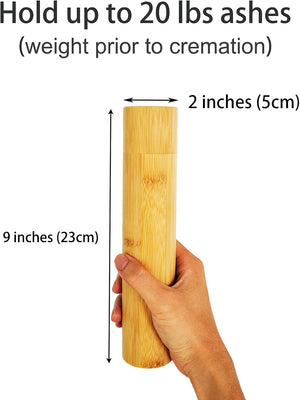 Set of 4 Small Bamboo Scattering Urn Tube for Human Ashes, ECO & Biodegradable Friendly Mini Bamboo Spreading Cremation Tube Urn for Adult Male Female Ashes
