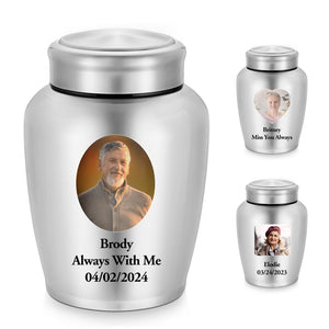 XIUDA Cremation Urns for Human Ashes Adult Male and Female, Memorial Decorative Burial Urn, Stainless Steel Angel Wings Keepsake Urn Human Ashes Up to 220 lbs