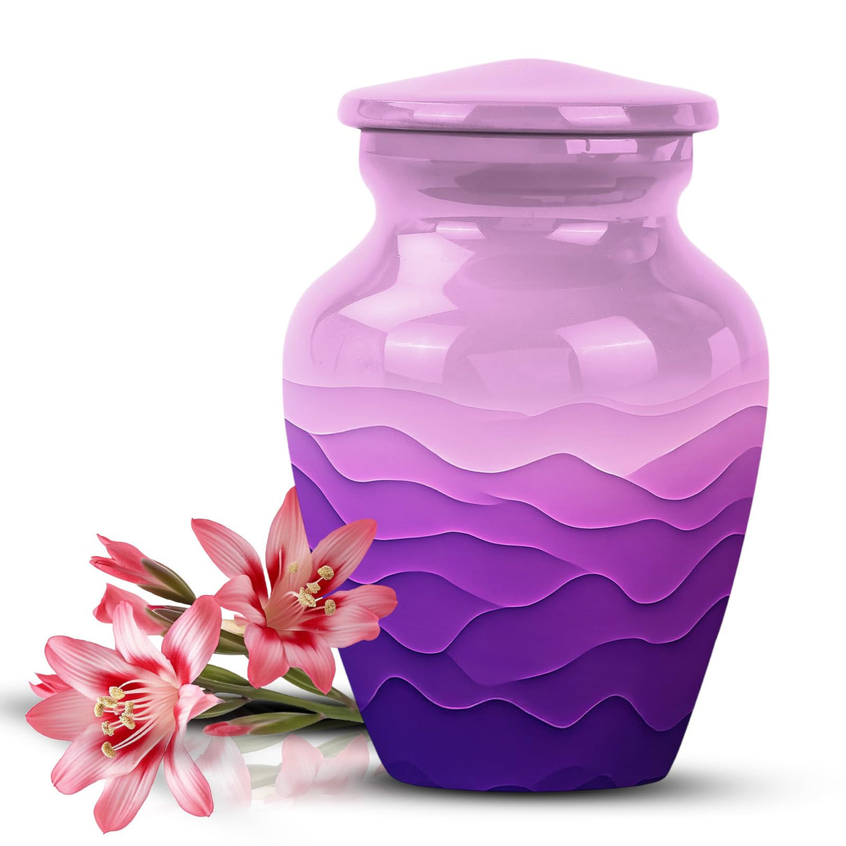 Yatskia Stained Glass Urns for Human Ashes Male & Female, Urn for Ashes Adult Male, (Pack of 1, 3 Inch)