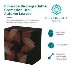 Embrace Biodegradable Urn- White Hemp, Adult Urn, Wood Pulp, Eco-Friendly Urn for Ashes