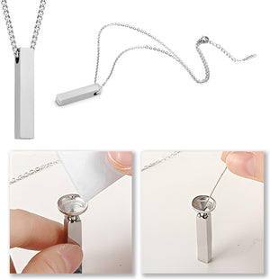 Set of 6 American Flag Decorative Cremation Urns for Ashes Adult Male & Female Includes 1 Large Urn with 4 Small Keepsakes & 1 NecklaceUrn for Human Ashes