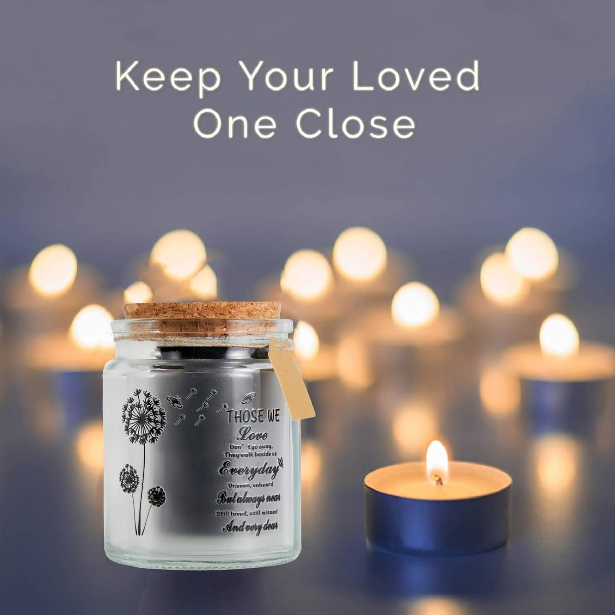 Small Urn Ashes Keepsake - Dandelion 3.5 inches glass Sharing Decorative Urn, Capacity 3 Cubic inches Funeral Memorial urn for Human, Pets - Qnty 1