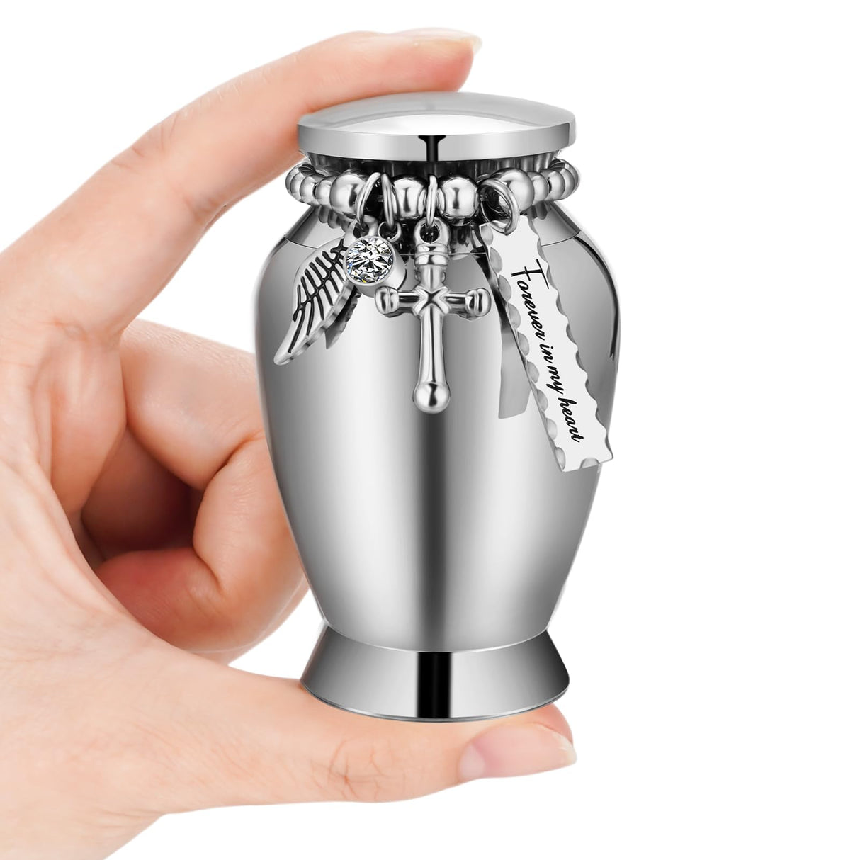 Small Urns for Human Ashes Keepsake Mini Cremation Urns for Loss of Loved One Stainless Steel Keepsake Urn for Ashes Compact Memorial Container
