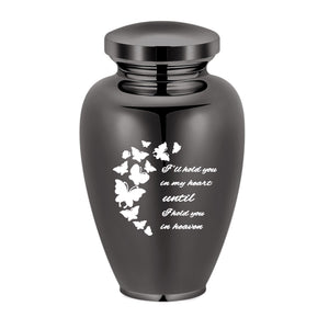 Imrsanl Cremation Urn for Human Ashes Burial Memorial Large Urns for Adult Male Female, Stainless Steel Engraved Butterfly Funeral Decorative Urns Keepsake for Women Men, 220 lbs (Silver-Tree of Life)