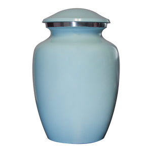 Blue Footprint Angel Wings Cremation Urn for Infants, Babies, Baby Boy, Urn, Ash Urns with Personalized Engraving (Footprint, Small)