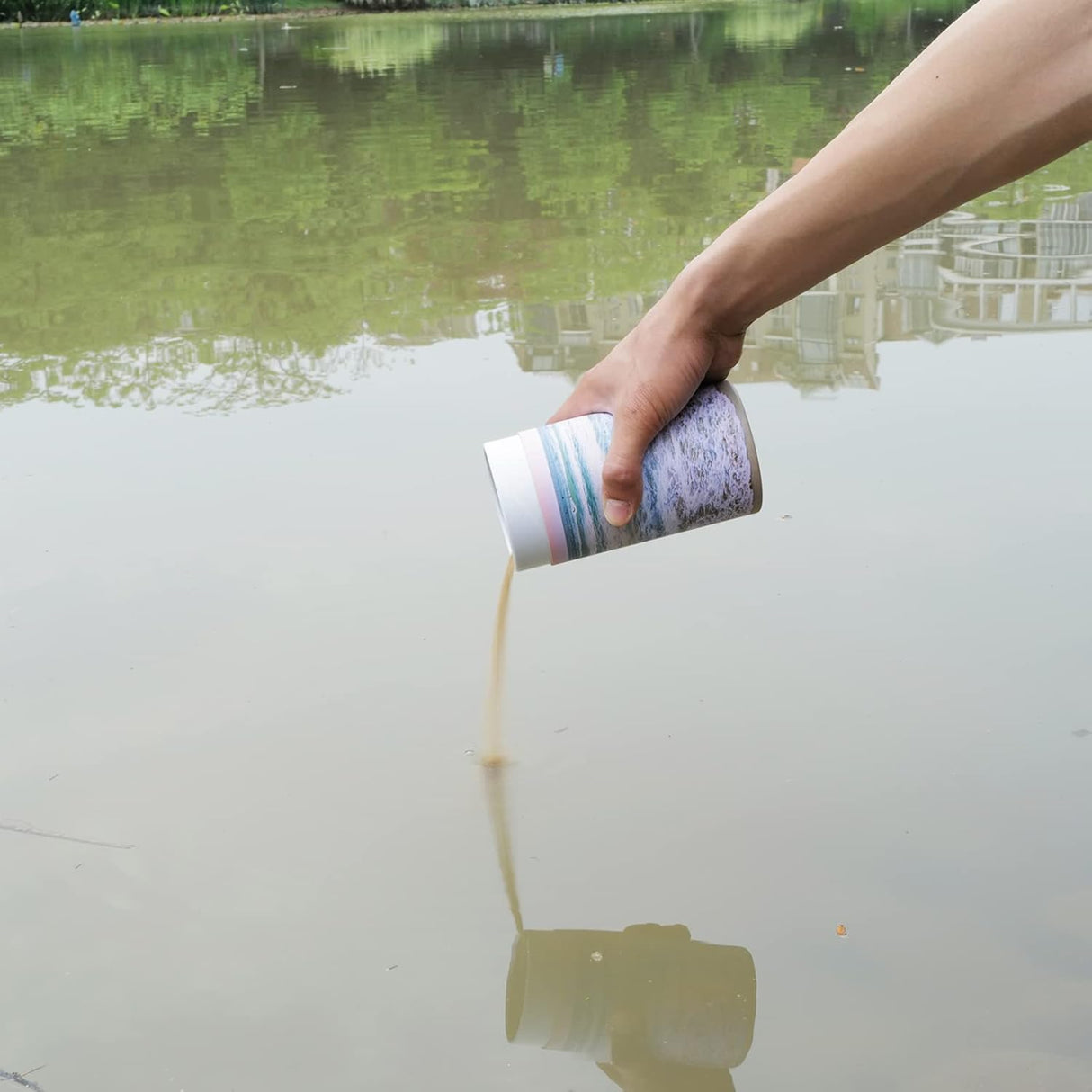 Set of 2 Biodegradable Scattering Tube Urn for Ashes, 40 lbs ECO Small Spreading Cremation Paper Urn for Human Male Female Adult Pet Dog Cat Ashes, Including Canvas Pouch(Ocean Sunset)