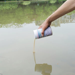 Set of 2 Biodegradable Scattering Tube Urn for Ashes, 40 lbs ECO Small Spreading Cremation Paper Urn for Human Male Female Adult Pet Dog Cat Ashes, Including Canvas Pouch(Ocean Sunset)