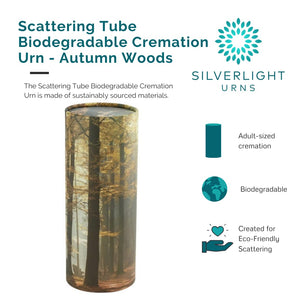 Ocean Sunset Scattering Tube, Biodegradable Cremation Urn for Ashes, Adult Sized Cremation Urn, 12.5 Inches High