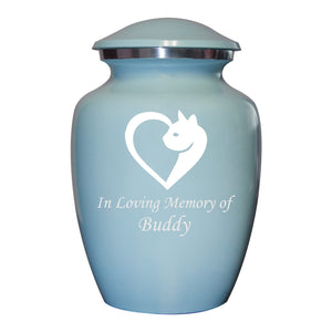 Blue Footprint Angel Wings Cremation Urn for Infants, Babies, Baby Boy, Urn, Ash Urns with Personalized Engraving (Footprint, Small)
