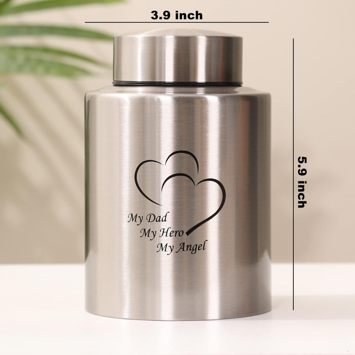 Medium Urns for Human Ashes - Stainless Steel Keepsake Funeral Urns