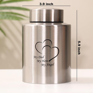 Medium Urns for Human Ashes - Stainless Steel Keepsake Funeral Urns