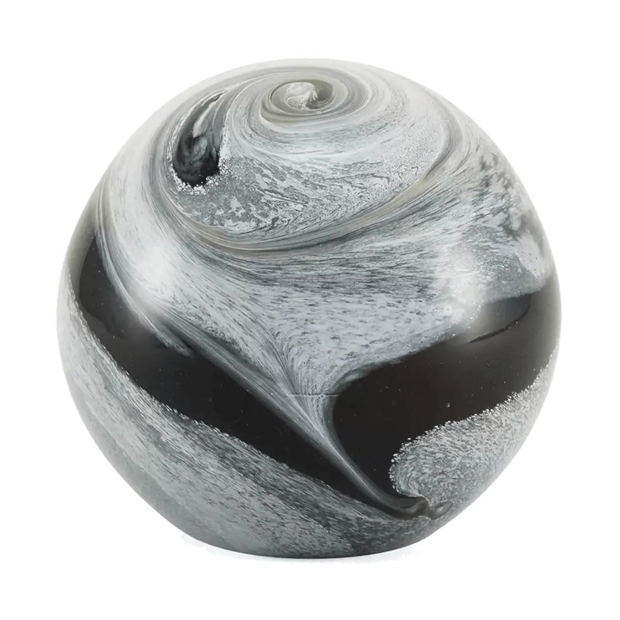 OneWorld Memorials Blue Glass Marble Swirl Ashes Keepsake Urn - Unique and Artistic Small Urn