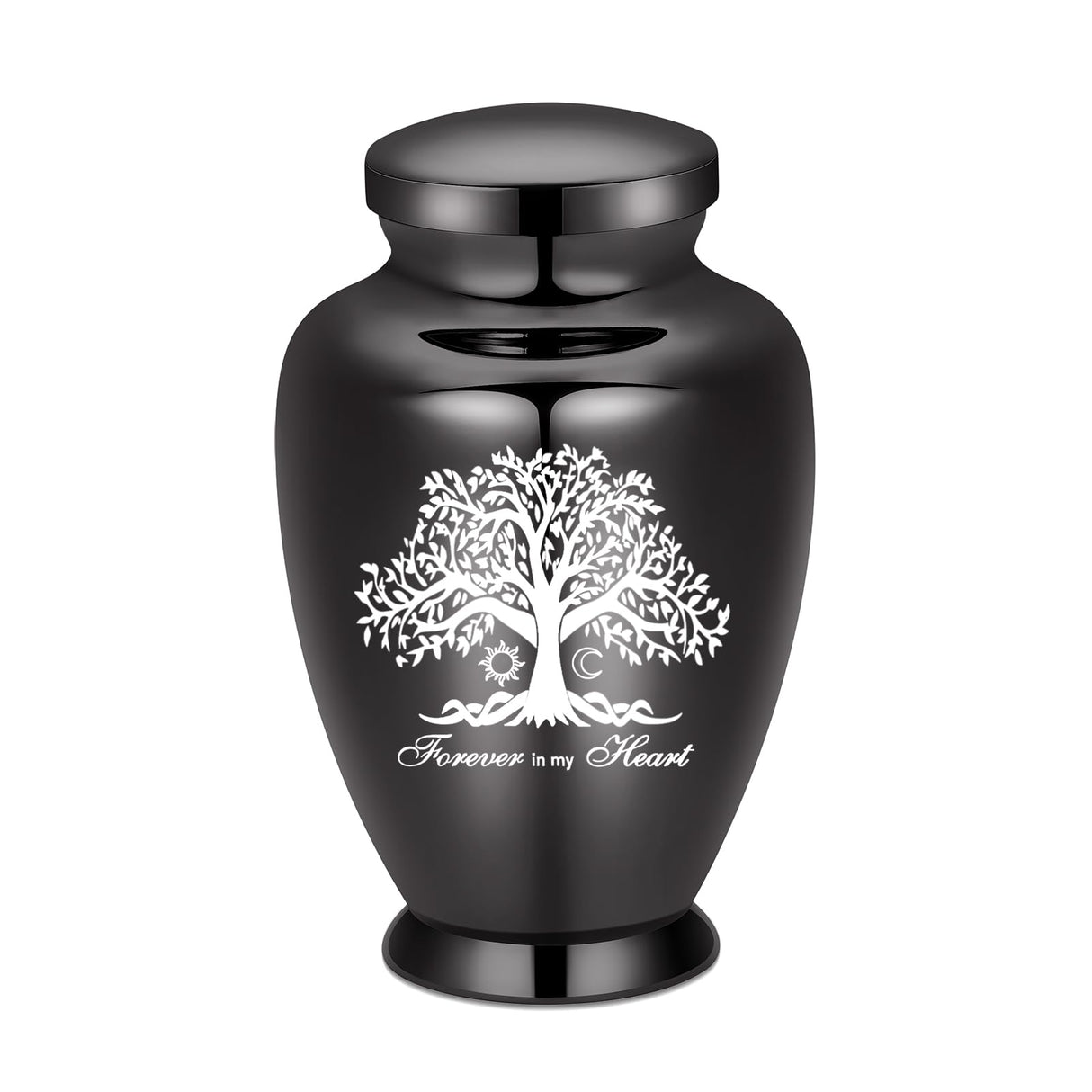 shajwo Large Cremation Urn for Ashes Human Adult Female Male Angel Wings Stainless Steel Urn for Human Ashes for Women Men Memorial Burial Funeral Decorative Urns for Ashes Keepsake Up to 220 IBS