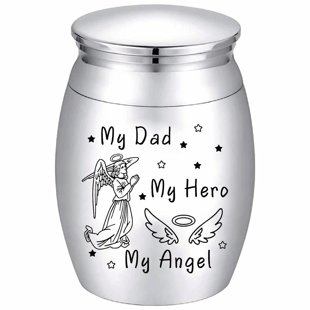 CREATCABIN Sunflower Ashes Urn Keepsake Butterflies Cremation Urn Mini Urns Stainless Steel Memorial Ashes Holder Container Jar for Human Ashes Dad Remains 1.18x1.57 Inch-Those We Love Don't Go Away