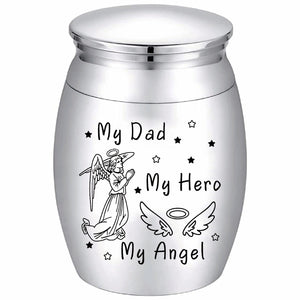 CREATCABIN Sunflower Ashes Urn Keepsake Butterflies Cremation Urn Mini Urns Stainless Steel Memorial Ashes Holder Container Jar for Human Ashes Dad Remains 1.18x1.57 Inch-Those We Love Don't Go Away