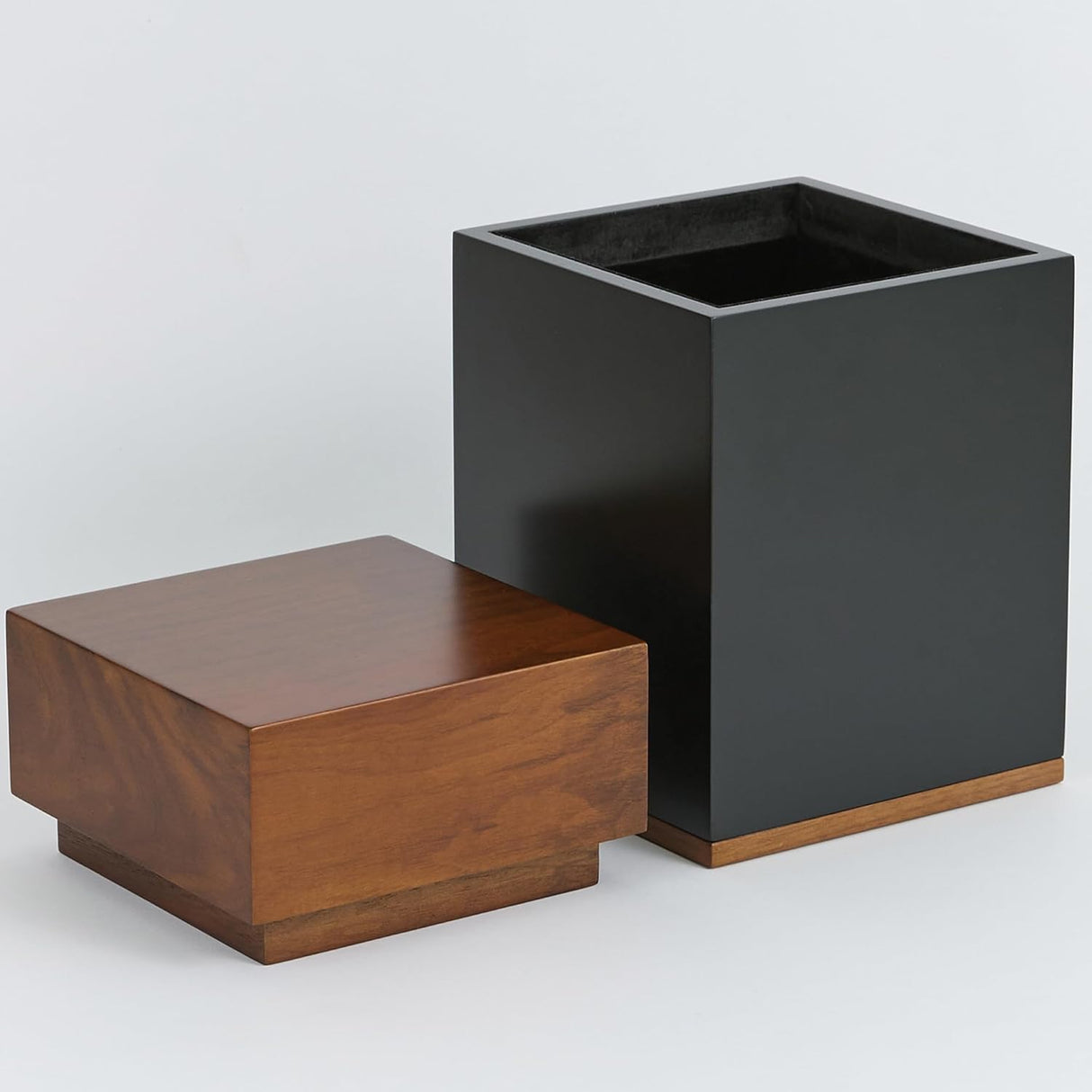 AspenStudio Black Walnut Wooden Cremation Urn for Human Ashes Handcrafted TSA Approved Urn by Aspen Studio