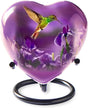 Trupoint Memorials Small Urns for Human Ashes Keepsake, Mini Heart Urn with Stand, Decorative Cremation Urns for Adult Men & Women – Medium Hummingbird Heart Stand