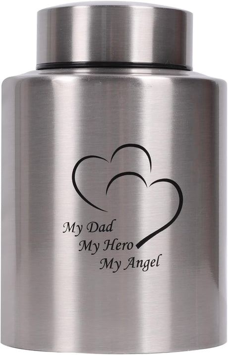 Medium Urns for Human Ashes - Stainless Steel Keepsake Funeral Urns